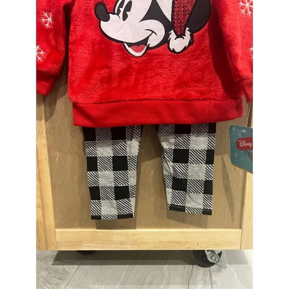 Disney Minnie Mouse Christmas Baby Girl Set Size 12 Month NEW